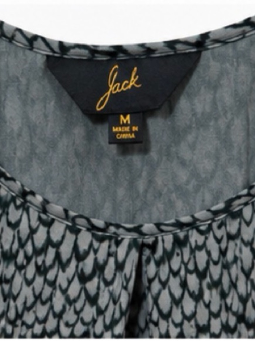 Jack by BB Dakota Black & Gray Printed Long Sleeve Swing Dress - Picture 3 of 5